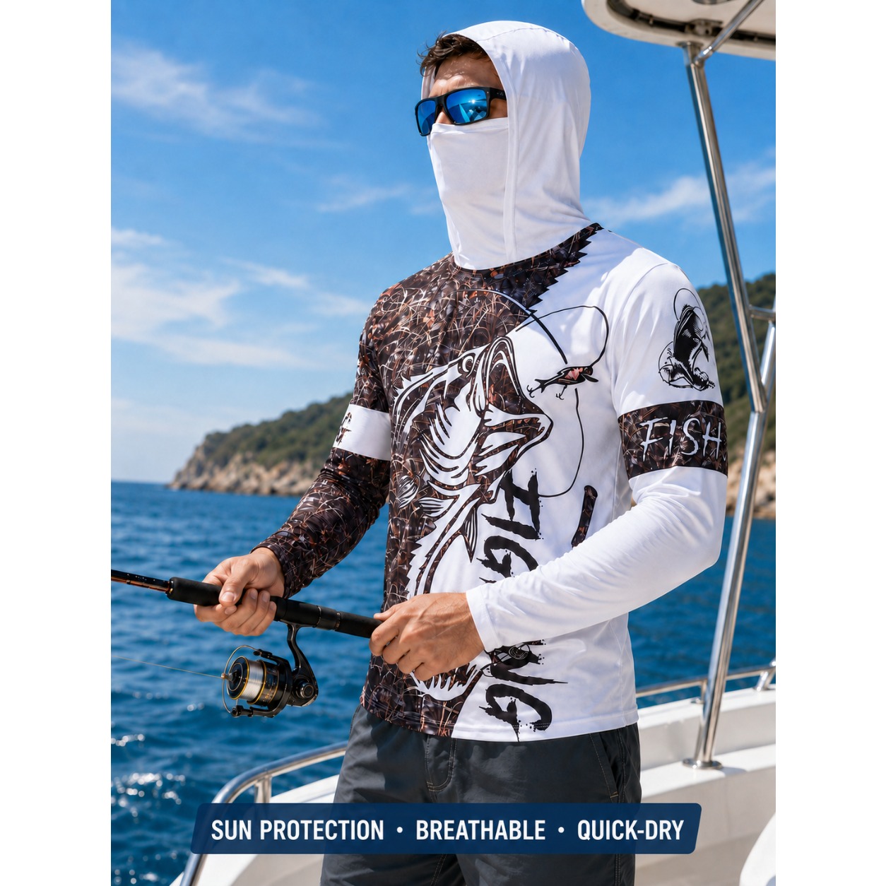 MALFC 1PC Erkek Kapüşonlu Balı - Fishing Shirt Uv Protection incelemesi ve fiyatı