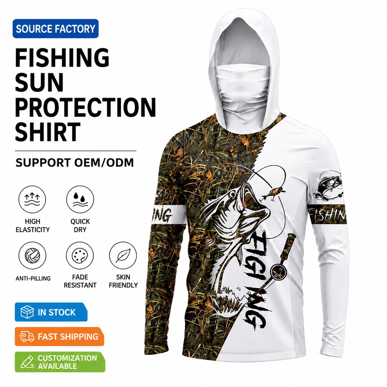 MALFC 1PC Erkek Kapüşonlu Balı - Fishing Shirt Uv Protection incelemesi ve fiyatı
